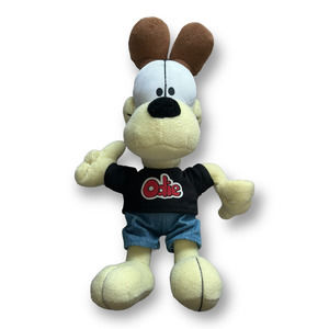 'Odie' Stuffed Plush Dog Paws Nanco "Garfield & Odie" Punk Skater Red Hat 13.5"